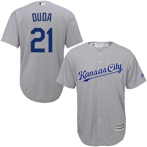 Royals #21 Lucas Duda Grey Cool Base Stitched Youth MLB Jersey - Click Image to Close